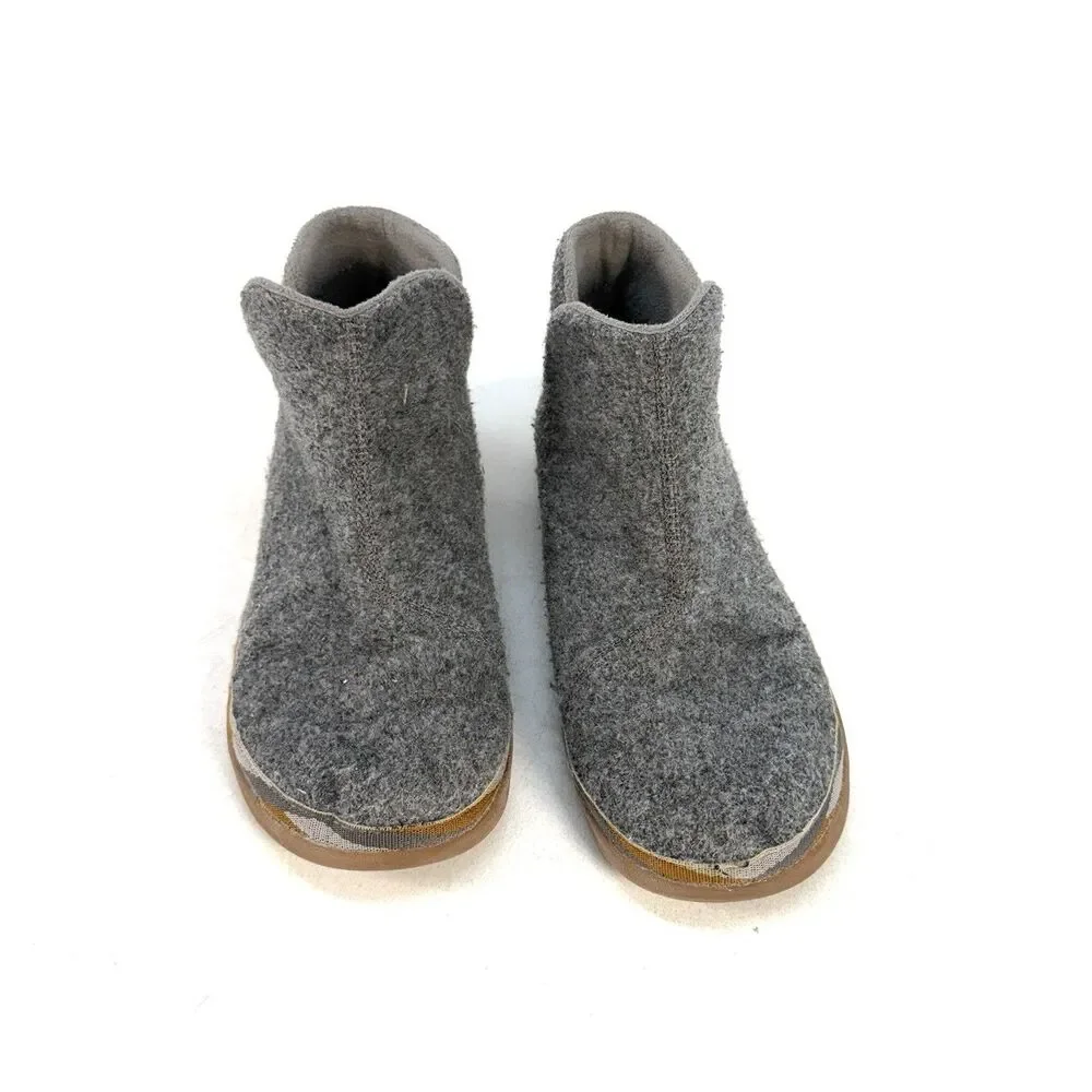 Chaco Womens Revel Mid Casual Slip On Gray Felt Polyester Winter Boots Size 8.5